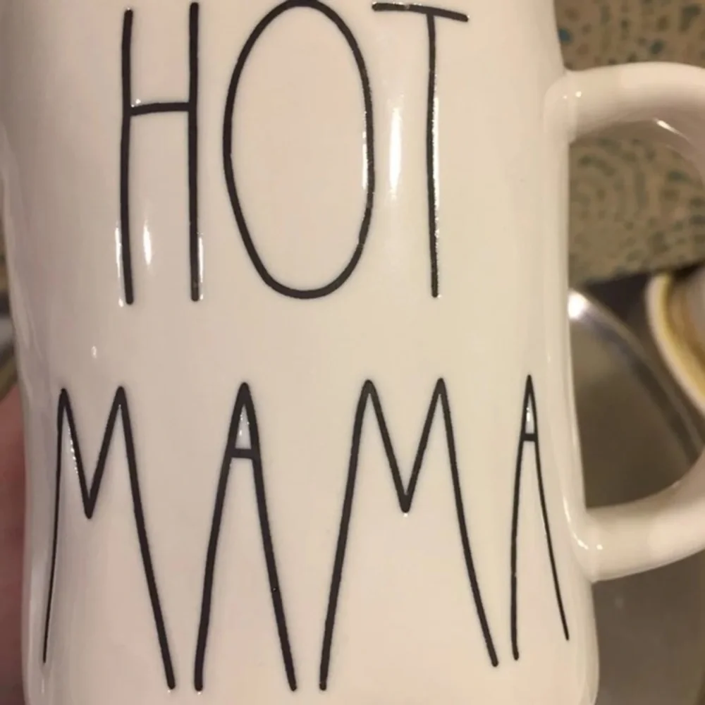 Rae Dunn Hot Mama Mug NWT Coffee Tea black white